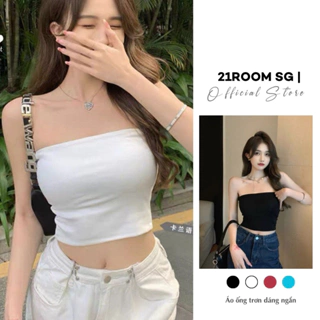 A42 Áo Ống Quây Croptop Nữ 21ROOM Chất Thun Tăm Nhiều Màu Phong Cách Hàn Quốc Cực Dễ Mặc