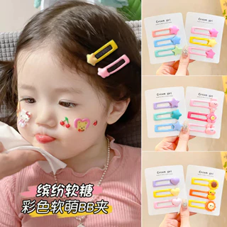 Set 3 Kẹp Mái Hàn Quốc ( Hình Chữ Nhật Gắn Họa Tiết)