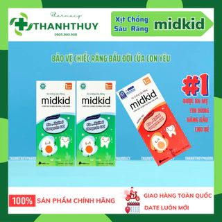 Xịt Chống Sâu Răng Midkid Cho Trẻ Từ 1 Tuổi Giúp Bảo Vệ Men Răng, Ngăn Ngừa Ố Vàng, Mảng Bám, Làm Trắng Răng 30ml