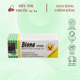 Bôi Ngoài Da BIONA MAX  ⚡ CAM KẾT CHÍNH HÃNG ⚡ Kem mụn trứng cá, ngăn mụn lây lan, dưỡng trắng da hiệu quả