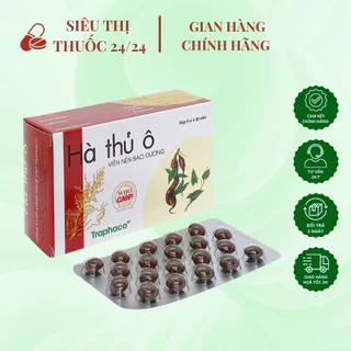 Hà Thủ Ô hộp 100 viên ⚡ CAM KẾT CHẤT LƯỢNG ⚡ Viên uống bổ huyết, bổ can thận và làm đen râu tóc