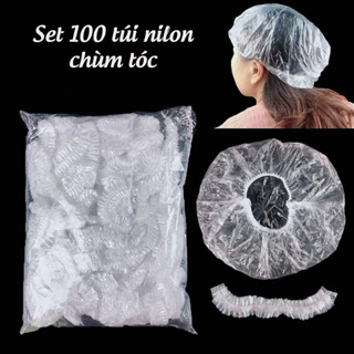 Túi 100 Cái Nón Ủ Tóc Nilon Dùng 1 lần (loại dày, co giãn tốt)