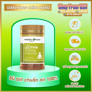 Mầm Đậu Nành Điều Hòa Nội Tiết Healthy Care Super Lecithin 1200mg 100 Viên, Úc [DATE 2025]