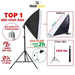 Bộ đèn studio chụp ảnh, bộ đèn sofbox trợ sáng, quay phim và livestream chuyên nghiệp,softbox 50x70cm