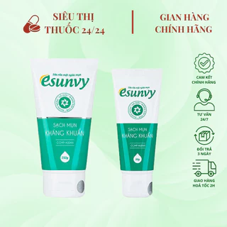 Sữa rửa mặt Esunvy tuýp 50g ⚡ CAM KẾT CHÍNH HÃNG ⚡ Sữa rửa mặt làm sạch sâu tận lỗ chân lông, loại bỏ dầu trên da