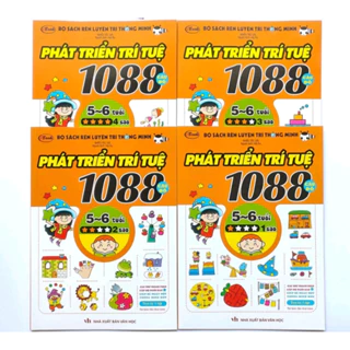 Sách - 1088 câu đố phát triển trí tuệ cho bé 5-6 tuổi (Bộ 4 cuốn)