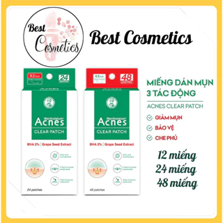 Miếng Dán Mụn Acnes Clear Patch (12Miếng/ 24 Miếng/ 48 Miếng)