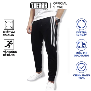 Quần jogger nam thể thao 3 sọc thu đông, chất vải co giãn, mềm mại, form đẹp, trẻ trung T501