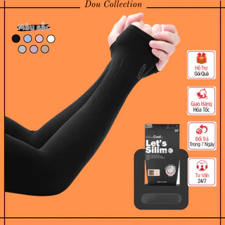 Găng tay chống nắng nam nữ unisex, Bao tay ống chống tia UV bảo vệ da Let's Slim Hàn Quốc xỏ ngón nhiều màu - Mã GT007