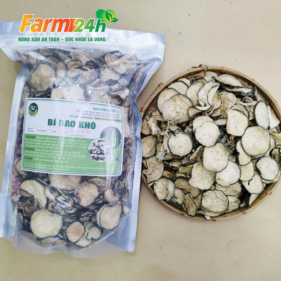 [1 kg] Bí đao khô sấy xanh, giúp giảm cân, thanh nhiệt, thanh lọc cơ thể, lợi tiểu, hàng công ty chính hãng | Farm24h