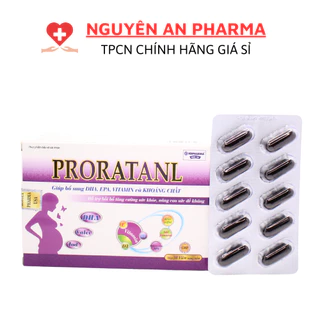 Viên uống PRORATANL bổ sung DHA , ACID folic cho mẹ bầu, giúp bé phát triển trí não , giảm dị tật thai nhi - Hộp 30 Viên