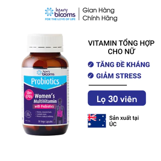 Vitamin Tổng Hợp Cho Nữ Women's Multivitamin With Probiotics Henry Blooms (30 Viên/Hộp)