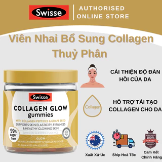 Swisse Beauty Collagen Glow Gummies - Viên Nhai Bổ Sung Collagen Thuỷ Phân - 45 Viên