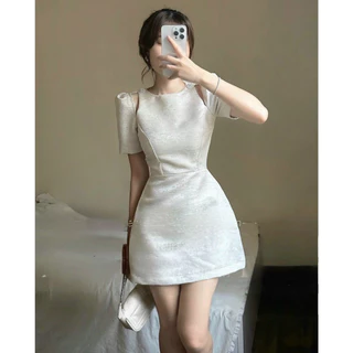 Đầm dự tiệc khoét vai kèm tag đá Bling Dress