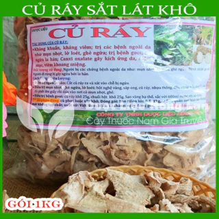 CỦ BẠC HÀ NÚI - CỦ RÁY (DÃ VŨ, RÁY DẠI) khô đóng gói 1kg - congtyduoclieuhonglan