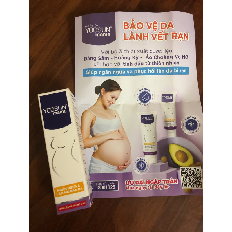 [ QUÀ TẶNG ] YOOSUN mama Kem ngừa rạn da và phục hồi làn da bị rạn. Hàng tặng dùng thử 10g