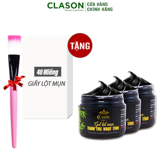 combo 3 Gel lột mụn than tre hoạt tính lột mụn đầu đen,mụn cám Clason tặng cọ và 40pcs