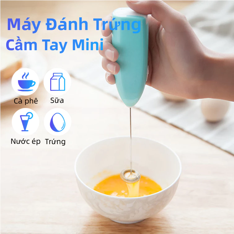 Máy tạo bọt cafe mini, Máy Đánh Trứng Cầm Tay tự động sạc USB 3 màu thiết kế đa năng tiện dụng, dụng cụ nhà bếp cao cấp