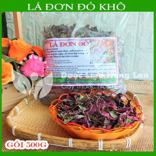 Thảo dược LÁ ĐƠN ĐỎ khô sạch đóng gói 500gram - congtyduoclieuhonglan