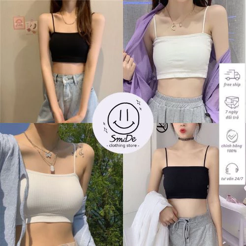 Áo Bra Hai Dây Mút Ngực Chất Tăm Gân Đơn Giản Dễ Phối Cho Nữ | Smide Clothing