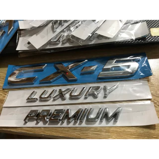 Chữ ( logo ) Premium / Luxury / CX-5 dán đuôi xe Kia Cerato, Seltos, K3, Soluto...Mazda 3, Mazda 6, CX5, CX8.