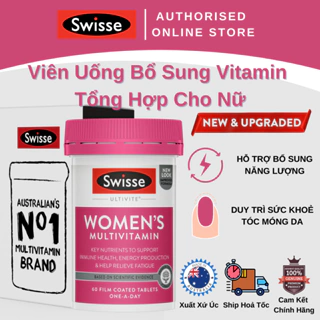 Swisse Ultivite Women's Multivitamin - Viên Uống Bổ Sung Vitamin Tổng Hợp Cho Nữ - 60 Viên