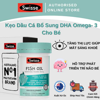 Swisse Kids Fish Oil - Kẹo Dầu Cá Bổ Sung DHA Omega-3 Cho Bé - 60 Viên