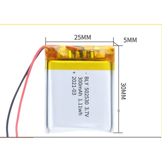 Pin Sạc Lipo 3.7V 300mah 502530 Thiết bị điện tử Mp3 MP4 MP5 GPS PSP Bluetooth