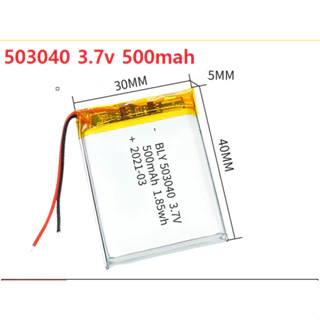 Pin Sạc Lipo 3.7V 500mah 503040 Thiết bị điện tử Mp3 MP4 MP5 GPS PSP Bluetooth