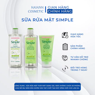 Combo sữa rửa mặt SIMPLE dành cho da mụn,da nhạy cảm