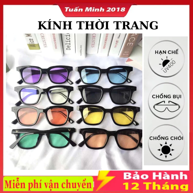 Mắt kính râm chữ V gọng nhỏ nhiều màu💖kính mát teen nam nữ Hàn Quốc thời trang