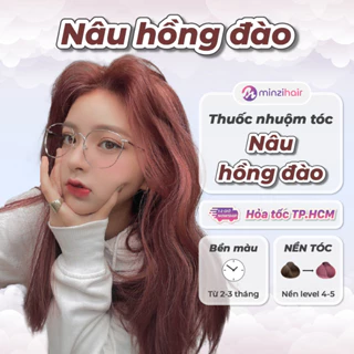 Thuốc nhuộm tóc Màu Nâu Hồng Đào - Lên Từ Nền Nâu - Tone Sáng Da - Minzihair, Minzihair HCM