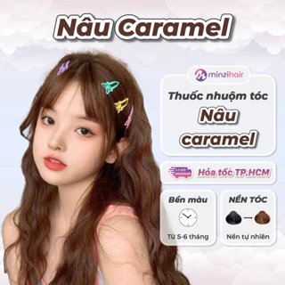 Thuốc nhuộm tóc Màu Nâu Bơ - Nâu Caramel - Lên Từ Nền Đen Không Tẩy - Minzihair, Minzihair HCM