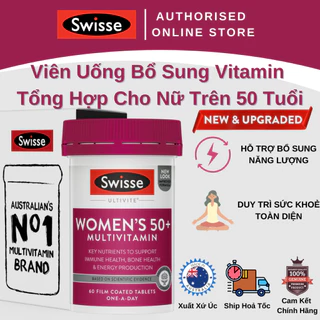 Swisse Women's 50+ Multivitamin- Viên Uống Bổ Sung Vitamin Tổng Hợp Cho Nữ Trên 50 Tuổi - 60/90 Viên