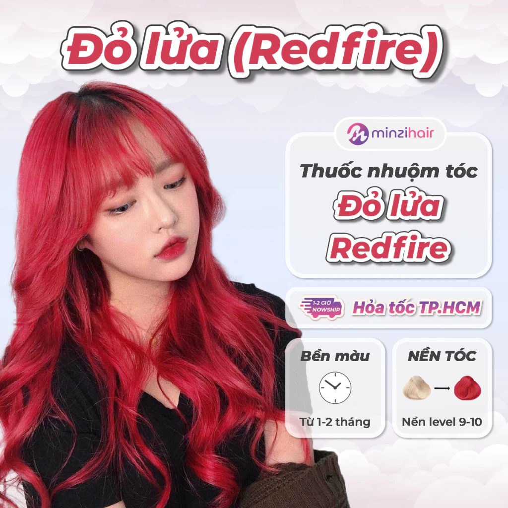 Thuốc nhuộm tóc Màu Đỏ Lửa (RED FIRE) - Cần Tẩy Tóc - Minzihair, Minzihair HCM