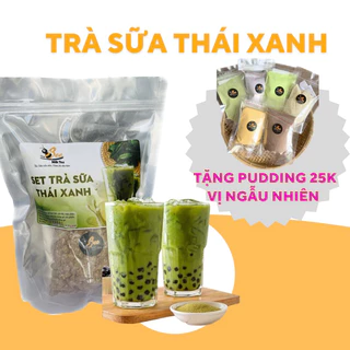 Set Làm Trà Sữa Trân Châu Truyền Thống, Thái Xanh Tiệm của Bee - BeeKit, Thành Phẩm 25 ly Nguyên Liệu Tự Pha Chế, Nấu