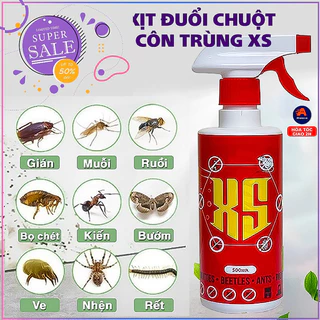 Xịt Đuổi Chuột Và Côn Trùng XS Chai 500 ml Nội Địa Thái Lan Dùng Cho Mọi Nhà Kèm Vòi Xịt Cao Cấp