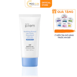 Kem chống nắng khô thoáng kiềm dầu MAKE P:REM UV defense me. Calming sun cream 50ml