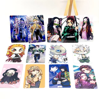 [1-50] Ảnh card bo góc Kimetsu no Yaiba sưu tầm có bóc dán Demon Slayer Thanh Gươm Diệt Quỷ Hoạt Hình Anime Manga đồ 1k