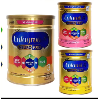 sữa bột Enfamil enfagrow Neuropro 1 2 3 4 830g vị nhạt thanh mát