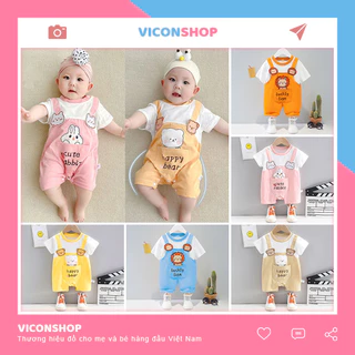 Quần Áo Trẻ Em Sơ Sinh Bộ Đồ Liền Thân Hình Thú Chất Cotton Body Yếm Cho Bé Trai Bé Gái [BDC22]