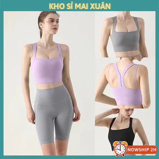 Áo bra lulu Lycra,Áo tập gym, yoga thể thao nữ nâng ngực chất mềm mịn co giãn hàng cao cấp - Kho Sỉ Mai Xuân