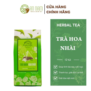 Trà Xanh Ướp Hoa Nhài Giảm Căng Thẳng AN NAM TEA Dạng Túi Lọc 12 Gói/20 Gói Giúp An Thần Và Giảm Cân