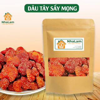 Dâu Tây Sấy Dẻo Không Đường Chua Ngọt Ăn Kiêng Giảm Cân NHALAM FOOD