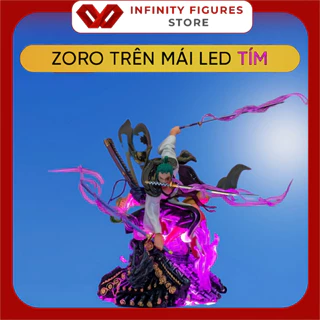 Bản LED | Mô hình Zoro trên mái nhà phiên bản QUỐC DÂN cao 16cm | Figure anime one piece vua hải tặc đồ chơi mô hình
