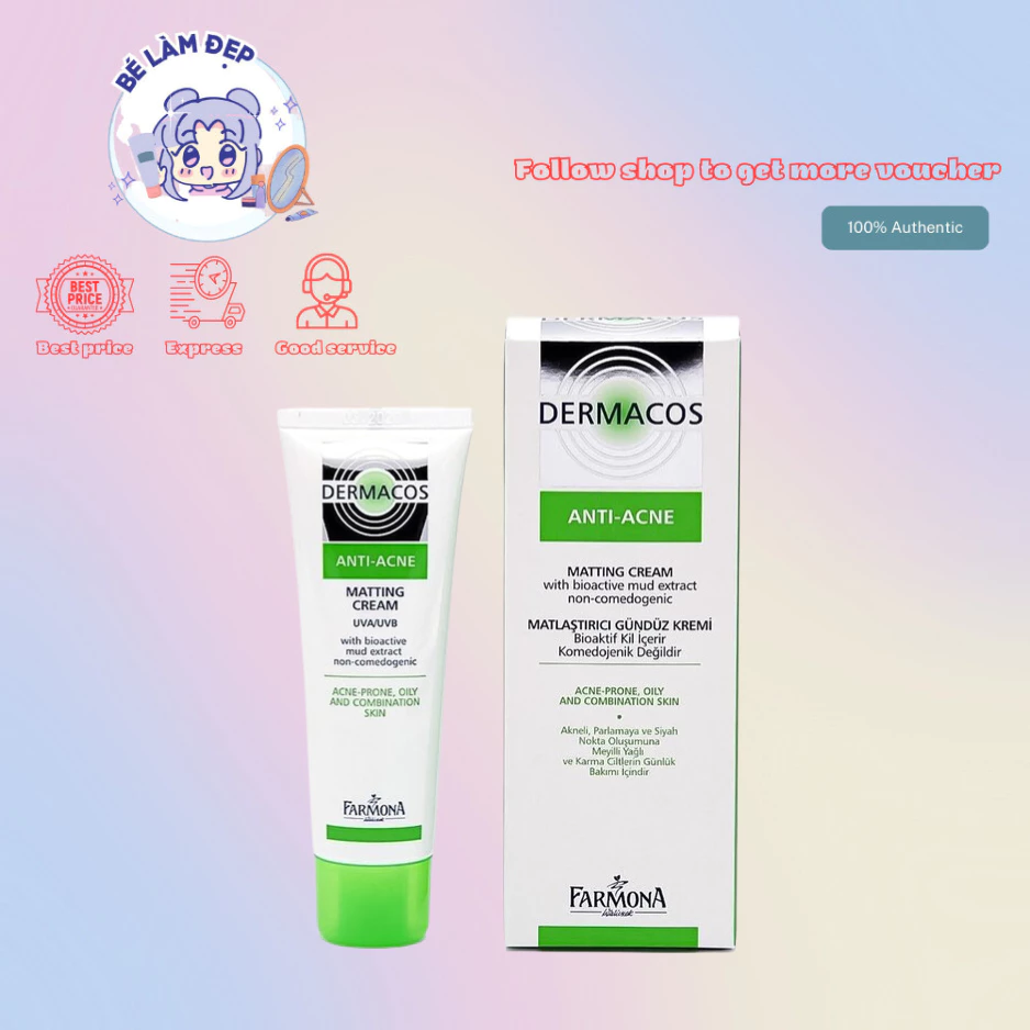 Kem giảm mụn Farmona Dermacos Anti-Acne Matting Cream