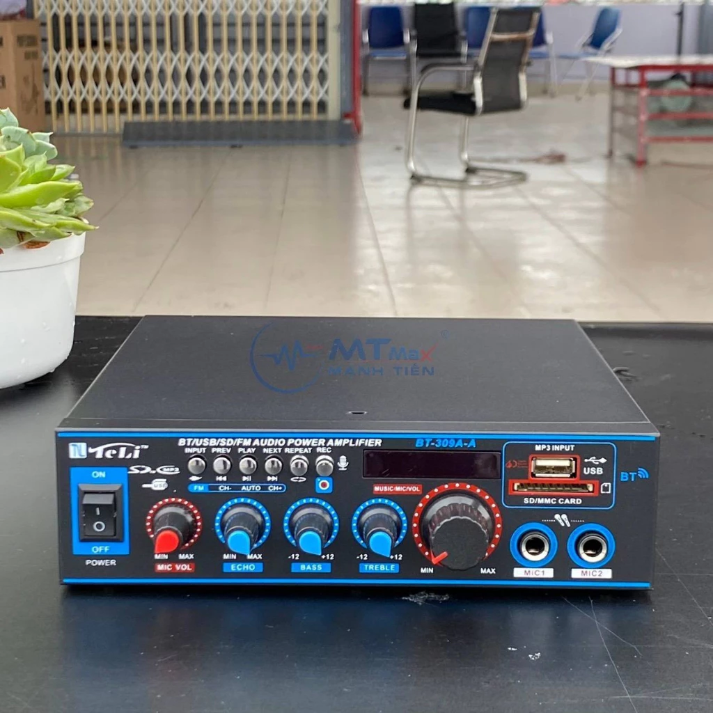 Amply Mini BT 309A - Hỗ Trợ Đa Chức Năng, Điều Chỉnh Echo Treble Bass, Công Suất Đầu Ra 100w, Âm Thanh Rõ Ràng, Sắc Nét