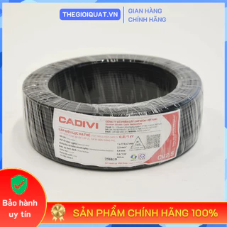 [HỎA TỐC] Dây điện đơn Cadivi 2.5 dây lõi đồng nguyên chất, vỏ bọc nhựa PVC cao cấp (cuộn 100m) - Hàng chính hãng