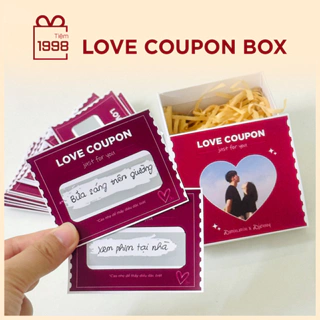 Love Coupon Box | Phiếu Quà Tặng Bạn Trai, Bạn Gái Thẻ Cào Tự Ghi Yêu Cầu