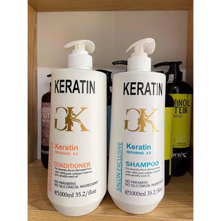 Cặp Dầu Gội Xả Keratin Repairing 500ml, 1000ml Phục hồi hư tổn, giúp tóc mềm mượt